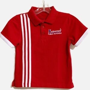 Harmony Public School Unisex Uniform Short Sleeve Polo Shirt. Size YS